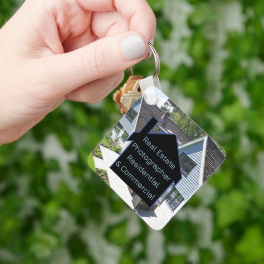 Porte-clés Photographe immobilier Code QR (main)