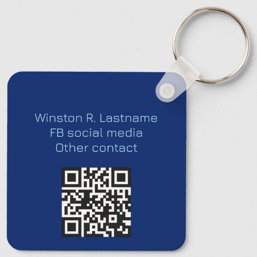 Porte-clés Photographe immobilier Code QR (Dos)