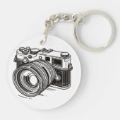 Porte-clés Photographe noir reflex photo (Dos)