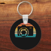 Porte-clés Photographe vintage Retro Sunset Camera (Recto)