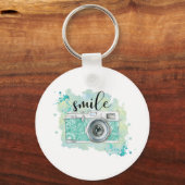 Porte-clés Photographie de caméra aquarelle (Recto)