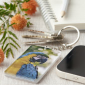 Porte-clés Photographie de portrait de profil de perroquet (Devant droit)