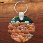 Porte-clés Photographie de récolte d'automne des citrouilles  (Verso)