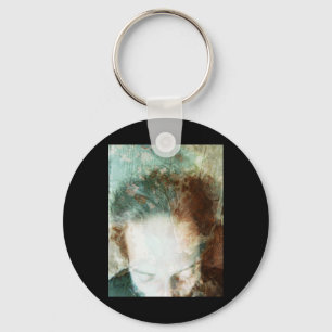 Porte-clés Photographie filtrée Portrait du visage d'un homme