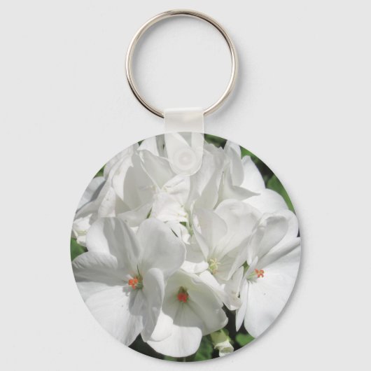 Porte-clés Photographie florale blanche (Recto)