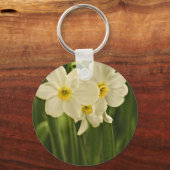 Porte-clés Photographie florale : Narcisse de printemps blanc (Recto)