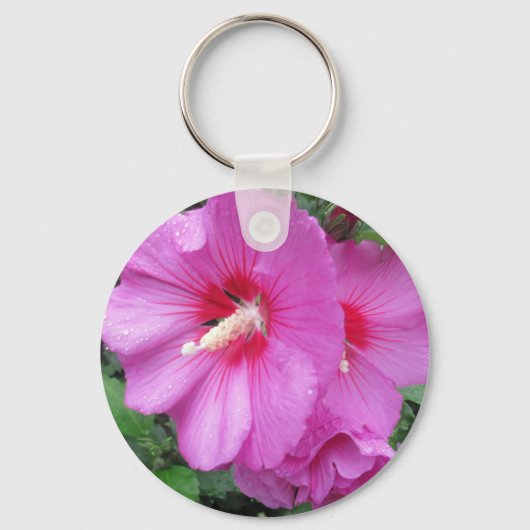 Porte-clés Photographie florale rose (Recto)