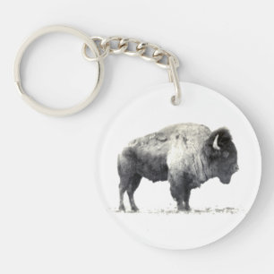 Porte-clés Photographie historique du bison américain
