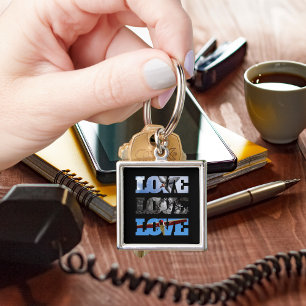 Porte-clés Photos d'avion dans le cadre AMOUR, Anniversaire d