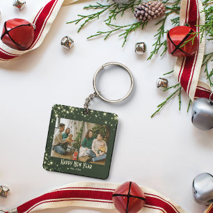 Porte-clés Photos de famille de Noël personnalisées Porte - c