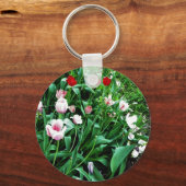 Porte-clés Photos de tulipes rouges et roses (Recto)