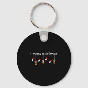 Porte-clés Phrase de pharmacie de Noël drôle Joyeux Scriptsma