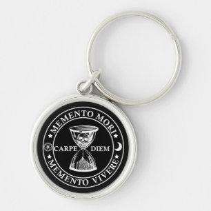 Porte-clés Phrase latin - Memento Mori Memento Vivere