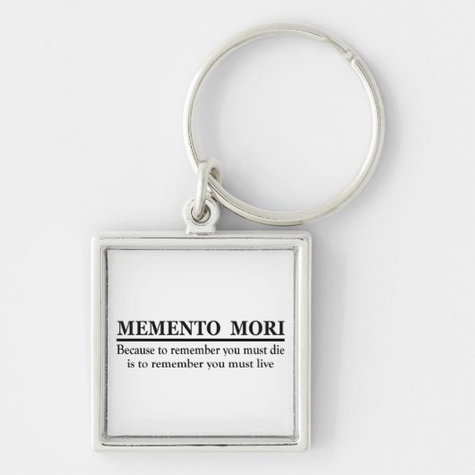 Porte-clés Phrase latine - Memento Mori (Devant)