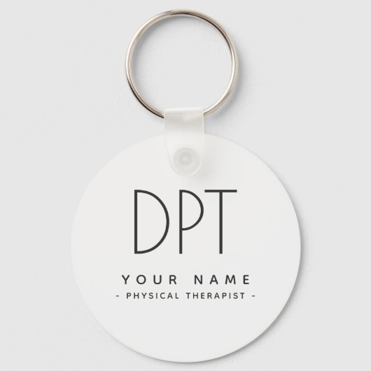 Porte-clés Physical Therapist PT Modern Minimalist (Recto)
