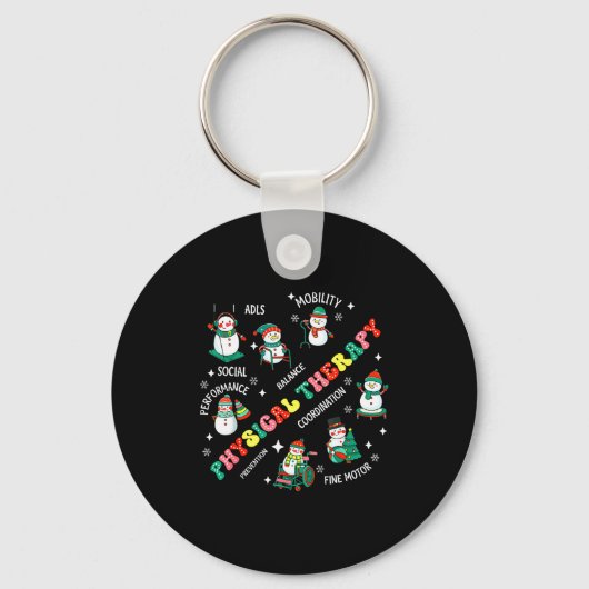 Porte-clés Physical Therapy Christmas Snowman Pt Physical The (Recto)