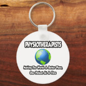 Porte-clés Physiothérapeutes ... Un monde meilleur (Recto)