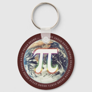 Porte-clés Pi coloré sur terre - porte - clés de maths