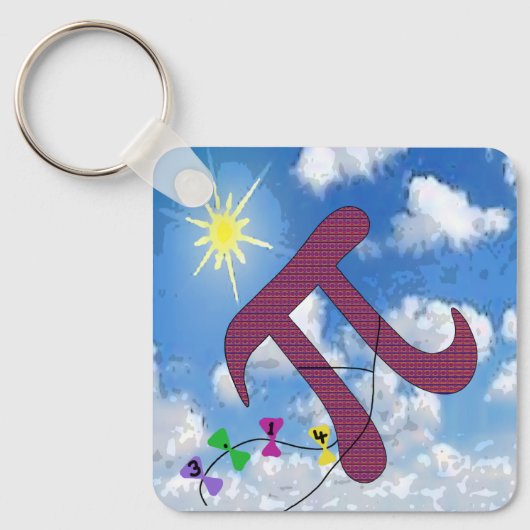 Porte-clés Pi dans le ciel (Recto)