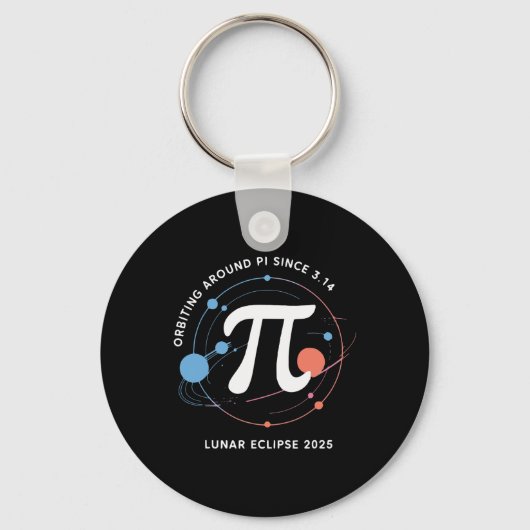 Porte-clés Pi Day Lunar Eclipse 2025 Math Cosmique (Recto)