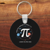 Porte-clés Pi Day Lunar Eclipse 2025 Math Cosmique (Recto)