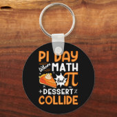 Porte-clés Pi Day Où Les Maths Et Le Dessert Collide - Math L (Recto)