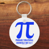 Porte-clés Pi Probablement Irrationnel Certainement Pas 22/7  (Recto)
