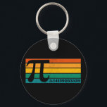 Porte-clés Pi rétro vintage<br><div class="desc">Cadeau vintage Retro Pi</div>