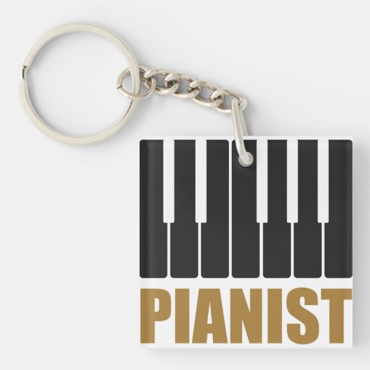 Porte-clés Pianiste de la typographie moderne (Devant)