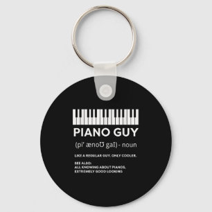 Porte-clés Piano Guy Chemise Pianiste Man Joueur Clavier Drôl