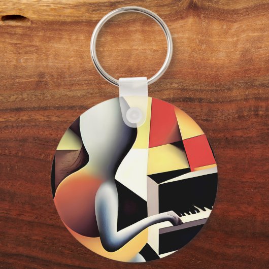 Porte-clés Piano Player - Art aérographe (Verso)