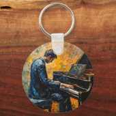 Porte-clés Piano Player - Peinture à l'huile (Verso)
