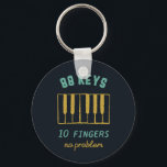 Porte-clés Piano Player Pianist 88 Keys Pas de problème<br><div class="desc">Design vintage et rétro pour musicien, pianiste, membre d'orchestre et amoureux de musique. Marchandises de design cool et drôle en détresse pour pianiste. Parfait pour professeur de piano, chanteur et compositeur. Grand cadeau de Noël et cadeau d'anniversaire pour petit-fils, mère, petite-fille, père, fils, fille, frère, soeur, amis, collègue et collègue....</div>