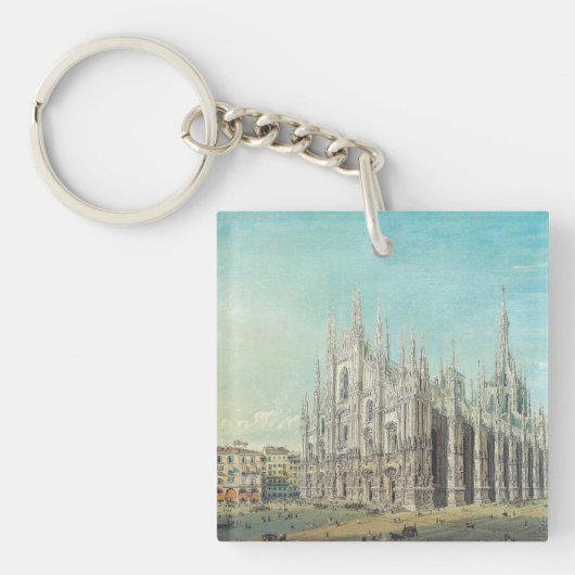 Porte-clés Piazza del Duomo à Milan par Carlo Bossoli (Devant)