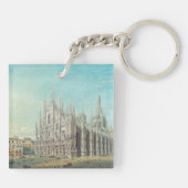 Porte-clés Piazza del Duomo à Milan par Carlo Bossoli (Dos)