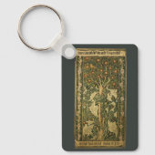 Porte-clés Pic-vert par William Morris, Art Textile Ancien (Recto)