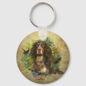 Porte-clés Picardy Spaniel, Saison de chasse (Recto)
