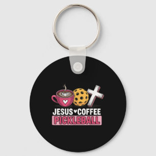 Porte-clés Pickleball à café Jésus