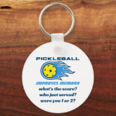 Porte-clés Pickleball Améliore la Mémoire Drôle  (Verso)