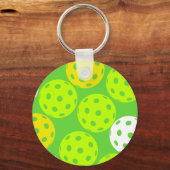 Porte-clés Pickleball Anniversaire Soirée Sport Vert (Recto)