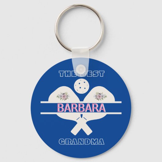 Porte-clés Pickleball Best Grand-mère Paddles Prénom (Recto)