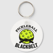 Porte-clés Pickleball Blackbelt - Funky Pickleball Master (Recto)