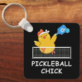 Porte-clés Pickleball Chick drôle Retraite Hommes retraités F (Recto)