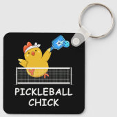 Porte-clés Pickleball Chick drôle Retraite Hommes retraités F (Dos)