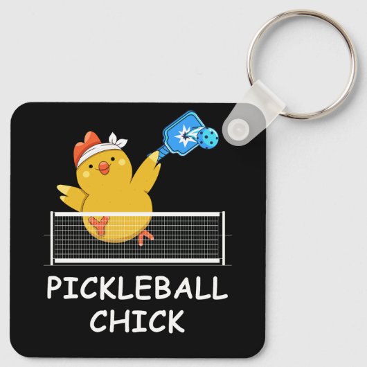 Porte-clés Pickleball Chick drôle Retraite Hommes retraités F (Dos)