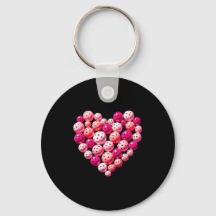 Porte-clés Pickleball cœur valentine's day amateur de pickleb