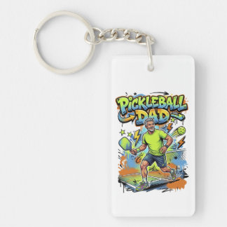 Porte-clés Pickleball Dad Graffiti Paddle Sport Art