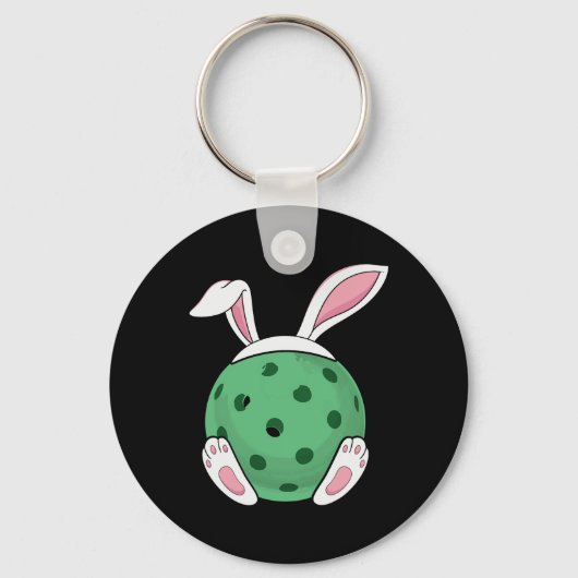 Porte-clés Pickleball de lapin de Pâques - Fun Pickleball de (Recto)