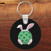 Porte-clés Pickleball de lapin de Pâques - Fun Pickleball de (Recto)
