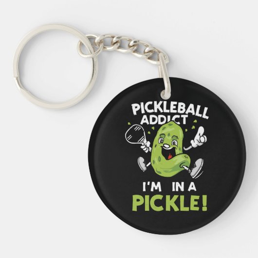 Porte-clés Pickleball drôle (Devant)